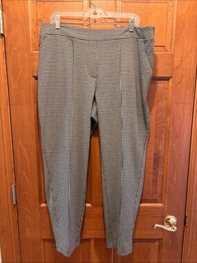 Nine West Women's Houndstooth Pull-On Dress Pants - Black & White